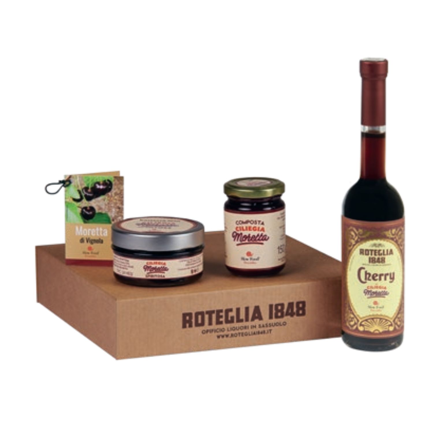 composta, ciliegia sotto spirito e Cherry Roteglia1848